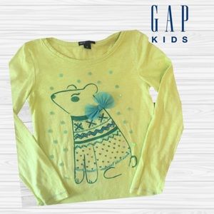 Gap Lime Green Polar Bear Top